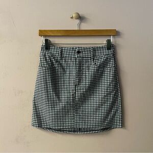 Charlotte Russe Black & White Gingham Mini Skirt Size XS EUC
